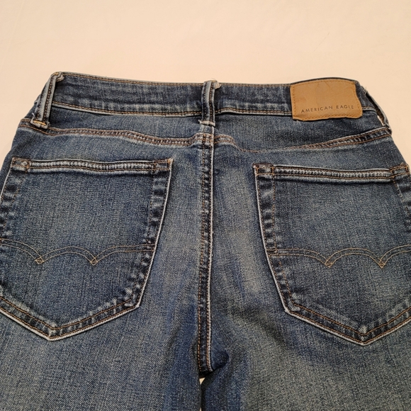 American Eagle Airflex + Slim Straight Men's Jean Size 28x30 Medium Wash - Picture 13 of 16